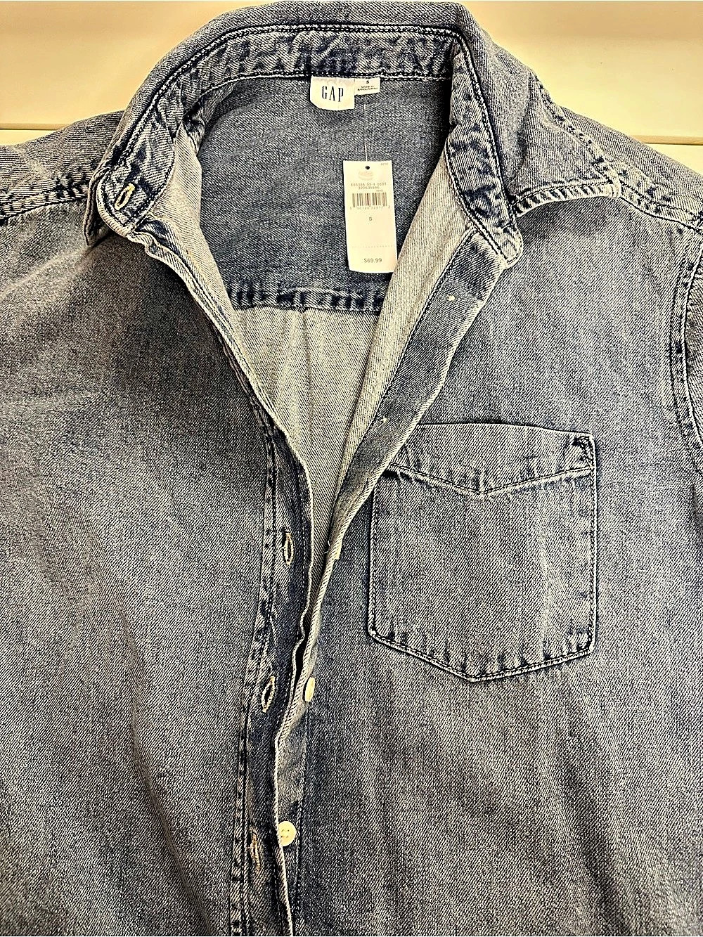 Gap Cotton Oversized Denim Shirt Small NWT - Picture 6 of 7